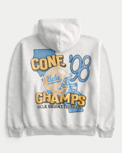 Boxy Zip-Up UCLA Bruins Graphic Hoodie