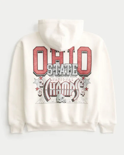 Boxy The Ohio State University Buckeyes Graphic Hoodie