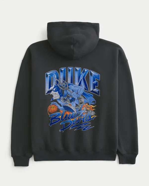 Boxy Duke Blue Devils Graphic Hoodie