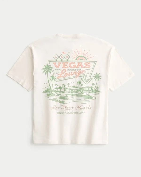 Boxy Vegas Lounge Graphic Tee