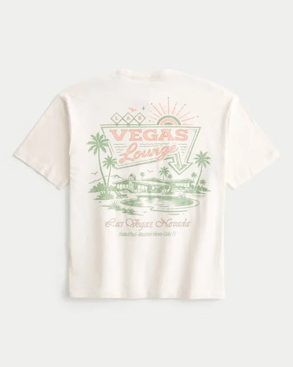 Boxy Vegas Lounge Graphic Tee