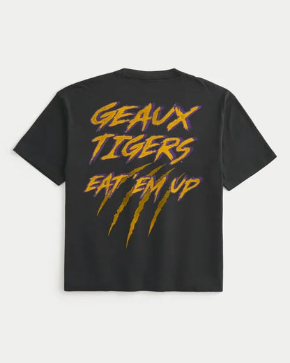 Boxy Louisiana State University Tigers Graphic Tee