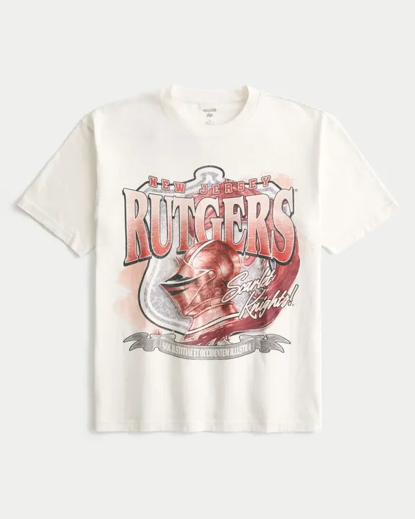 Boxy Rutgers University Graphic Tee