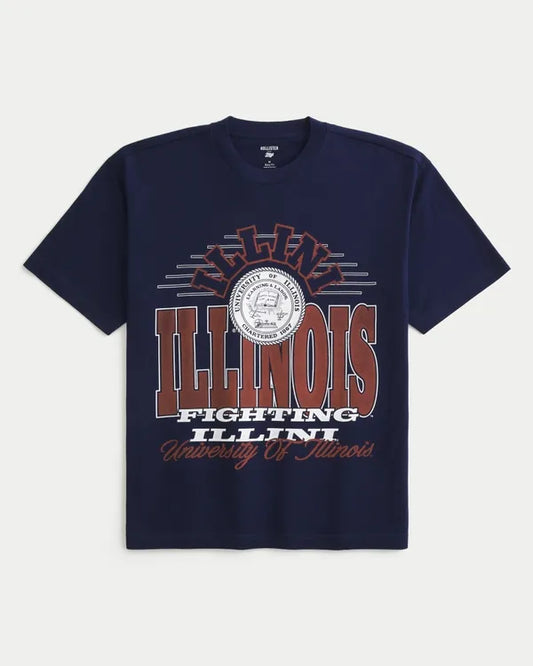 Boxy University of Illinois Graphic Tee