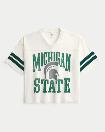 Michigan State University Spartans Graphic Football Jersey