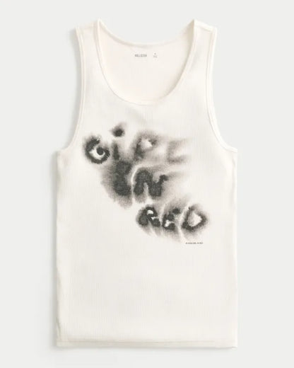 Girl in Red Graphic Rib Tank