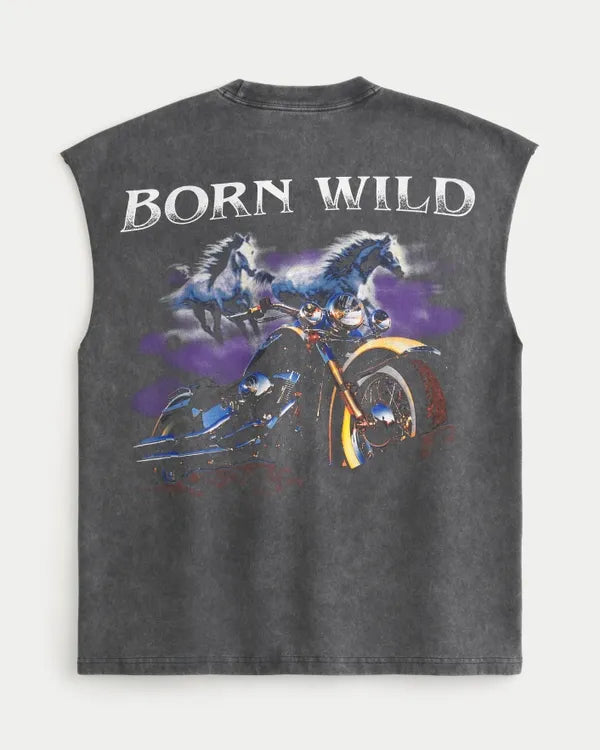 Boxy Heavyweight Harley-Davidson® Graphic Cutoff Tank