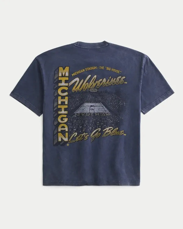 Boxy University of Michigan Wolverines Graphic Tee