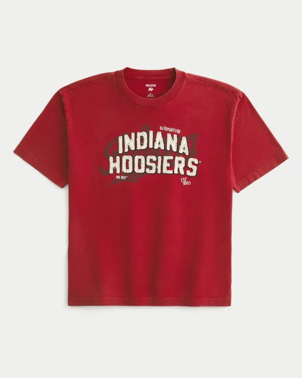 Boxy Indiana University Hoosiers Graphic Tee