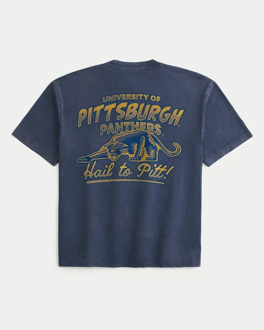 Boxy University of Pittsburgh Panthers Graphic Tee