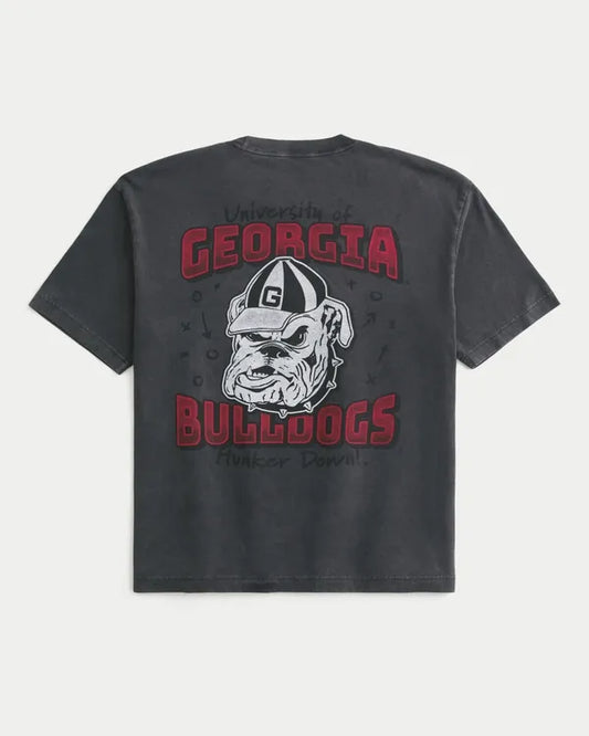 Boxy University of Georgia Bulldogs Graphic Tee