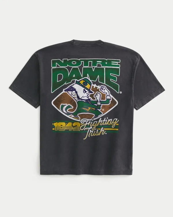 Boxy University of Notre Dame Fighting Irish Graphic Tee