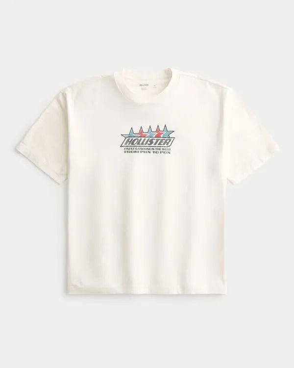 Boxy Cotton Logo Graphic Tee
