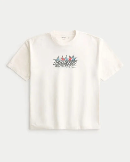 Boxy Cotton Logo Graphic Tee