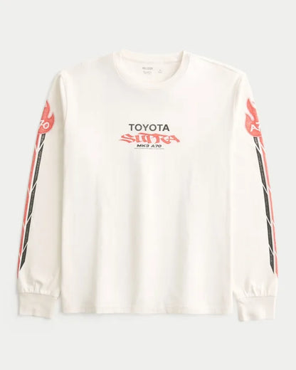 Relaxed Long-Sleeve Toyota Supra Graphic Tee