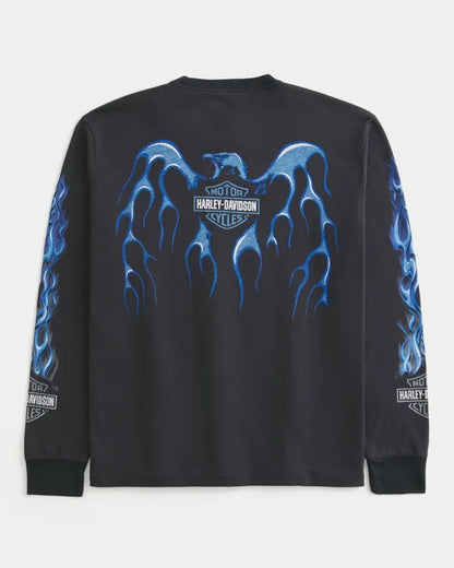 Relaxed Long-Sleeve Harley-Davidson Graphic Tee
