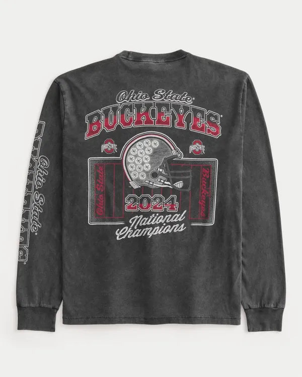 Relaxed Long-Sleeve The Ohio State University Buckeyes Graphic Tee