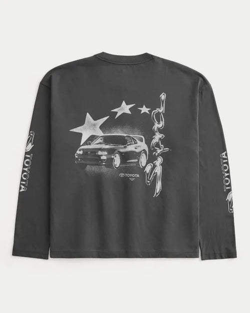 Boxy Long-Sleeve Toyota Supra Graphic Tee