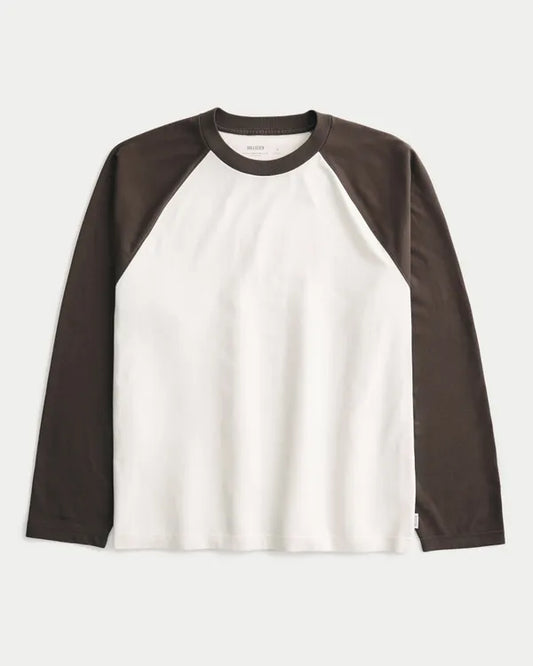 Boxy Heavyweight Long-Sleeve Raglan Crew T-Shirt