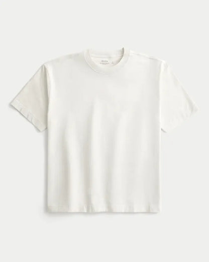 Boxy Heavyweight Cotton Crew T-Shirt