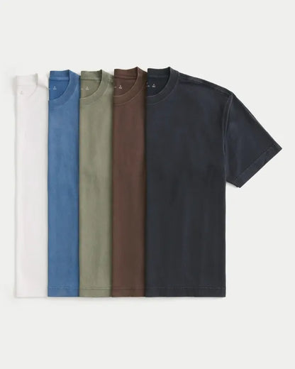 Boxy Heavyweight Crew T-Shirt 5-Pack