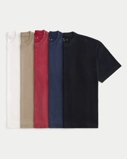 Boxy Heavyweight Crew T-Shirt 5-Pack