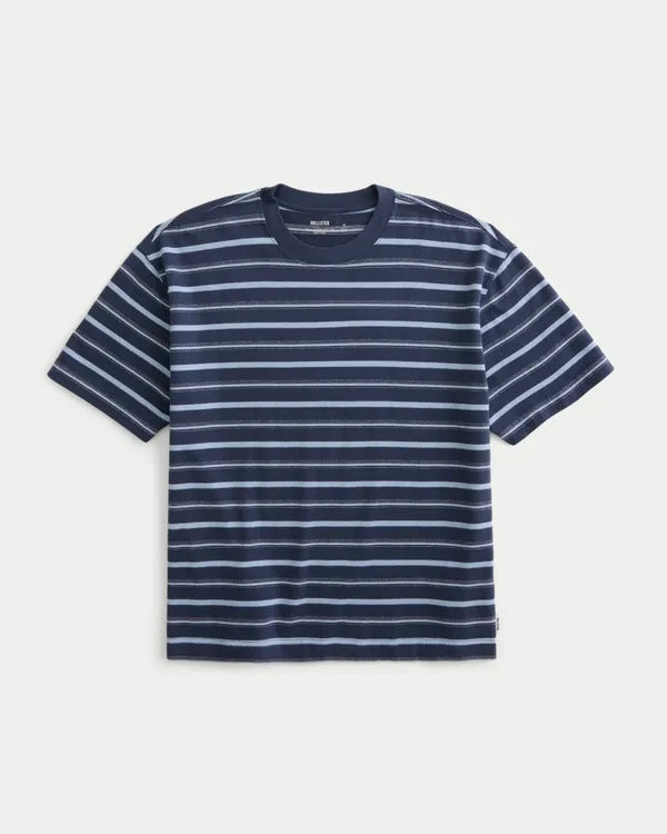 Boxy Heavyweight Striped Crew T-Shirt