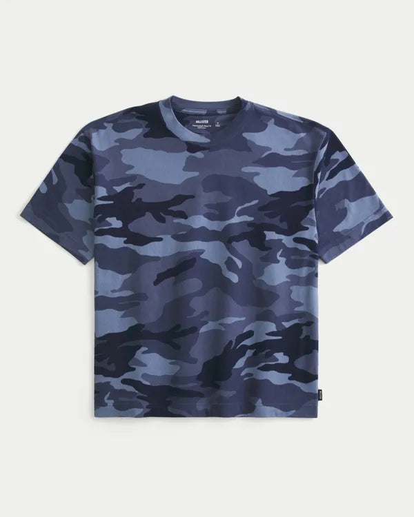 Boxy Heavyweight Camo Crew T-Shirt