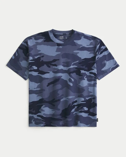 Boxy Heavyweight Camo Crew T-Shirt