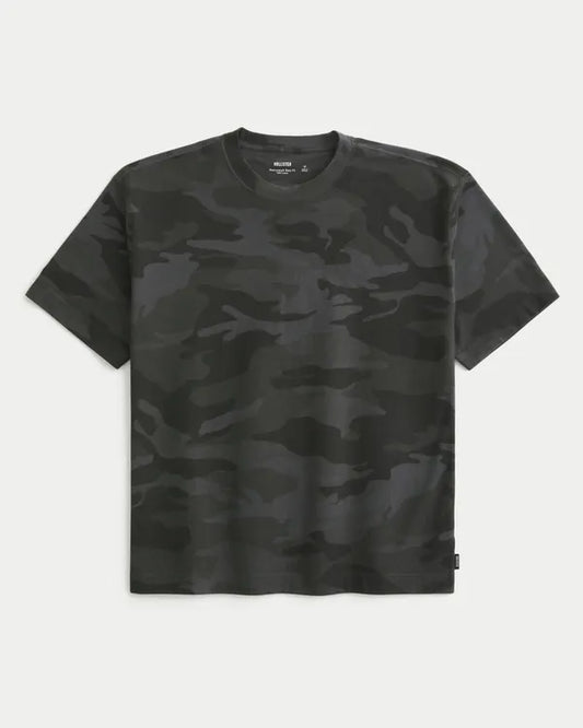 Boxy Heavyweight Camo Crew T-Shirt