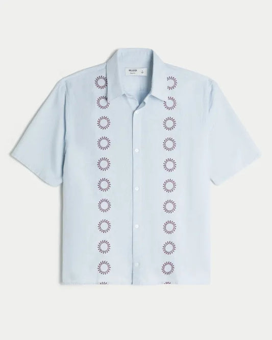 Boxy Short-Sleeve Striped Shirt