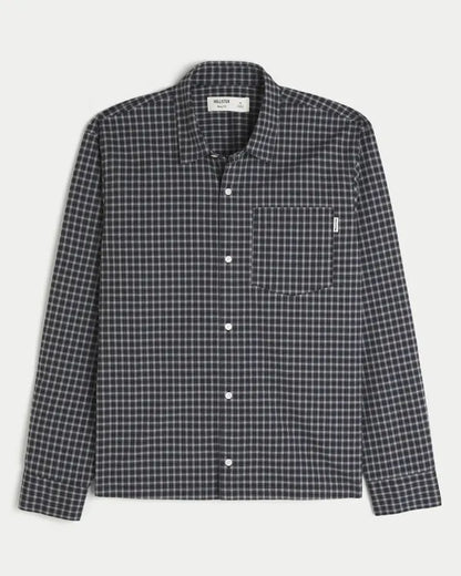 Boxy Poplin Button Front Shirt