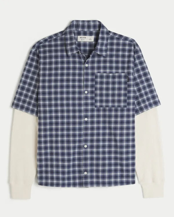 Boxy Layered 2-in-1 Shirt
