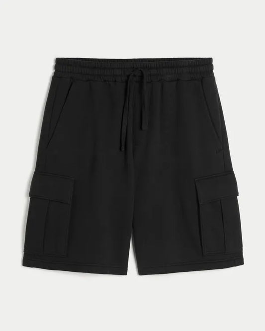 Hollister Feel Good At-the-Knee Baggy Fleece Cargo Shorts