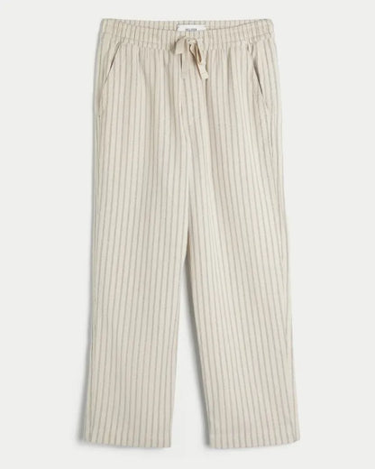 Textural Baggy Pull-On Pants
