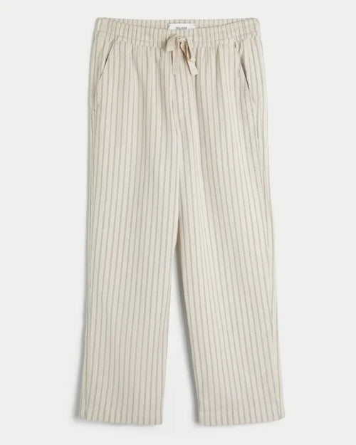 Textural Baggy Pull-On Pants