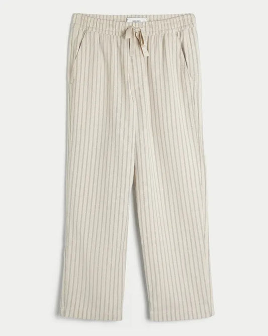 Textural Baggy Pull-On Pants