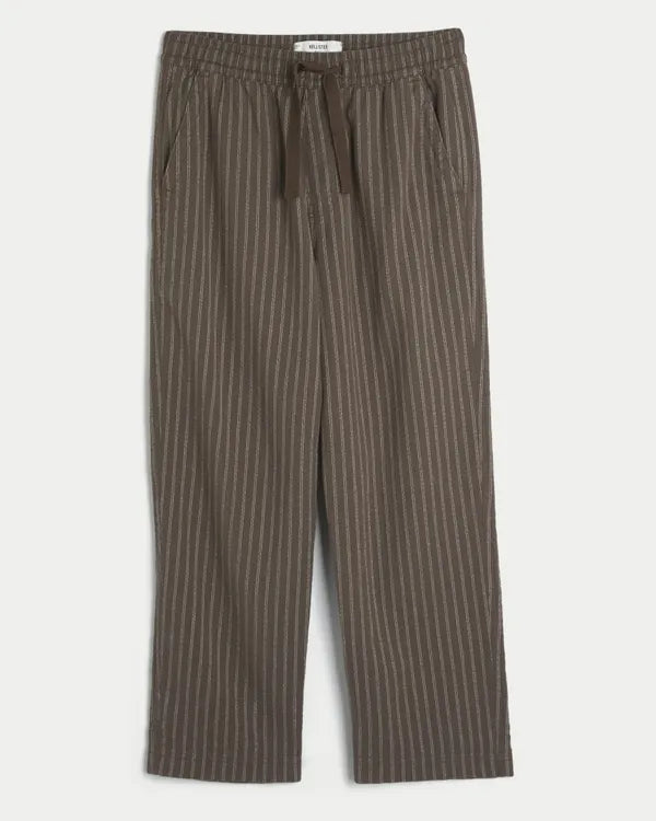 Textural Baggy Pull-On Pants