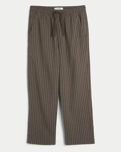 Textural Baggy Pull-On Pants