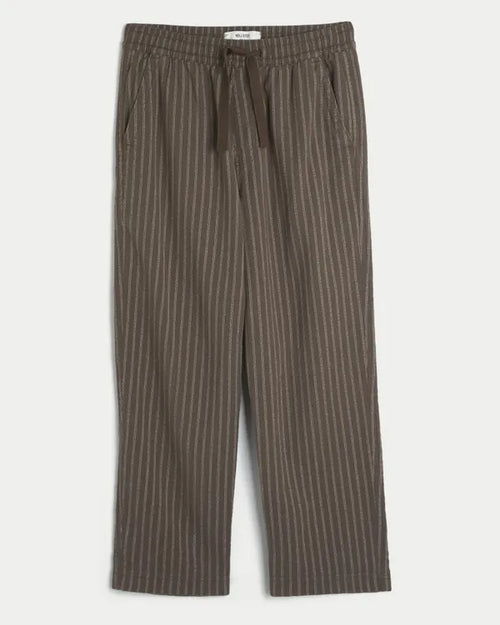 Textural Baggy Pull-On Pants