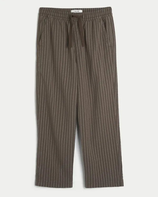 Textural Baggy Pull-On Pants