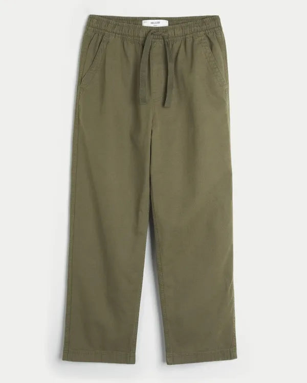 Baggy Canvas Pull-On Pants
