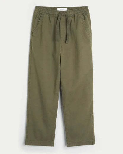 Baggy Canvas Pull-On Pants
