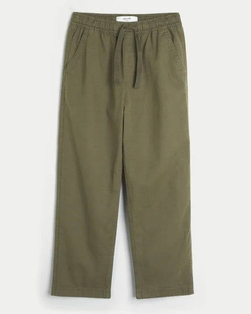 Baggy Canvas Pull-On Pants