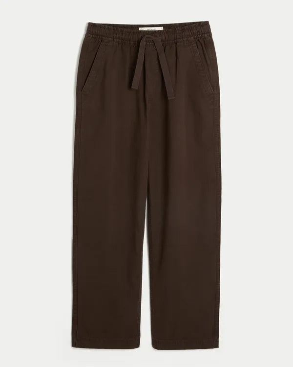 Baggy Canvas Pull-On Pants