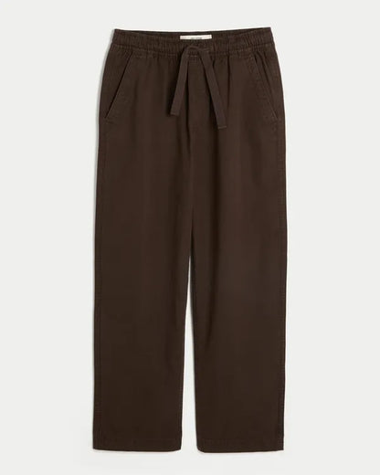 Baggy Canvas Pull-On Pants