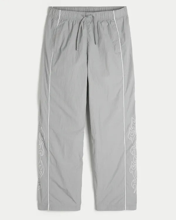 Baggy Flame Graphic Track Pants