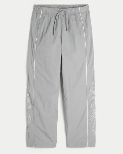 Baggy Flame Graphic Track Pants
