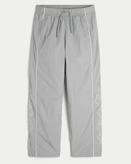 Baggy Flame Graphic Track Pants