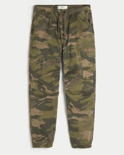Camo Twill Cargo Joggers
